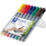 thumbnail of STAEDTLER Lumocolor 313 Marker 97% Recycelt Extra Fein Rundspitze 0.4 mm Farbig sortiert Nachfüllbar 8 Stück