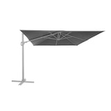 thumbnail of METRO PROFESSIONAL Parasol ROMA, aluminium/polyester, 3 x 3 m, ouverture à manivelle, rotation à 360°, protection UV50+, hydrofuge, gris/platine