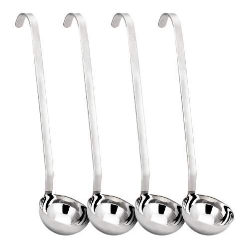 4er-Set Schöpfkellen Ø 6 cm - 65 ml Edelstahl - Equipementpro