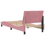 thumbnail of vidaXL Bettgestell mit LED-Leuchten Rosa 90x190 cm Samt