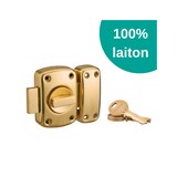 thumbnail of Verrou pour porte d'entrée Mirage à bouton et cylindre 45 mm