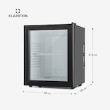 thumbnail of MKS-12 Minibar 24 Liter Klasse E schwarz Glas 0dB Schwarz / Weiß