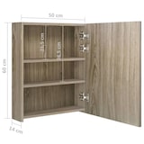 thumbnail of Helloshop26 - Badezimmerschrank mit LED-Spiegel 50 x 14 x 60 cm Eiche 02_0006590