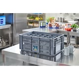 thumbnail of METRO Professional Eurobox, PP, 60 x 40 x 24 cm, 47 L, 20 kg, perforiert, stapelbar, mit Handgriff, hellgrau