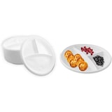 thumbnail of 500 Stück Mehrweg-Menüteller 3-geteilt – Ø22 cm Plastikteller Spülmaschinengeeignet