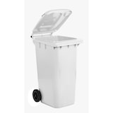 thumbnail of Bidone carrellato a due ruote per raccolta differenziata realizzato in PEHD (Polietilene ad alta densità) - Capacità 240 litri - Bianco