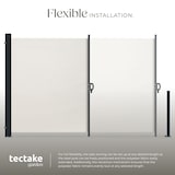 thumbnail of TECTAKE toldo lateral retráctil con mecanismo enrollable, poliéster impermeable, acero beige 300x9x180 cm