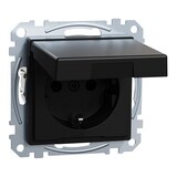 thumbnail of System M, Steckdose 1f, UP m.BS IP20,schwarz matt, Ocean Plastic