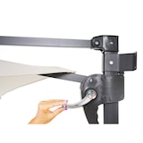 thumbnail of Wandschirm Casoria, Ampelschirm Balkonschirm Sonnenschirm, 3m neigbar, Polyester Alu/Stahl 9kg ~ creme