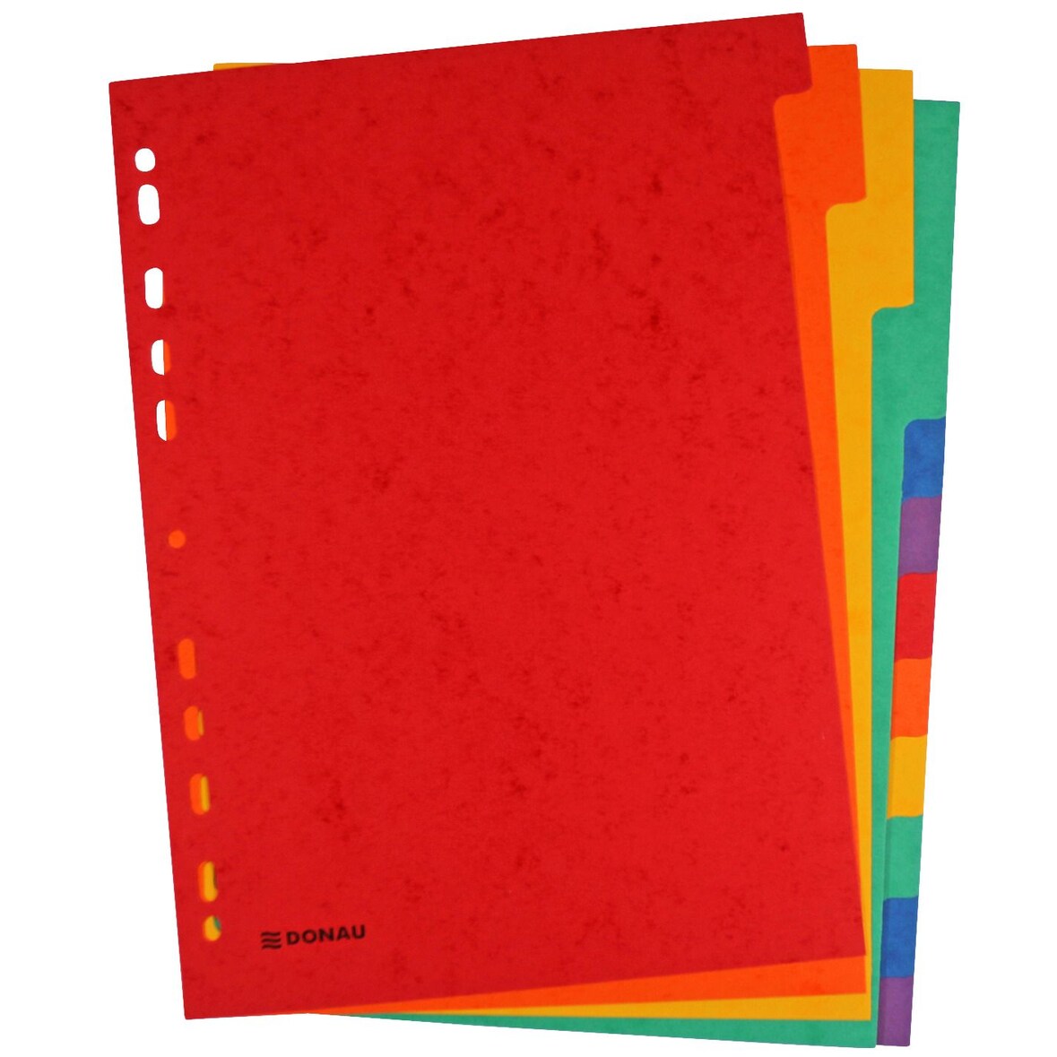 DONAU 8671012-99 Register - blanko, Karton, A4, 12 Blatt, 6-farbig