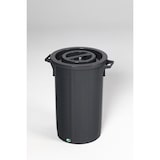 thumbnail of PROREGAL Robuster Abfallsammler mit Deckel | Stapelbar | 60 Liter, HxBxT 68x42x42cm | Kunststoff | Schwarz | Mülleimer Abfalleimer Müllkorb