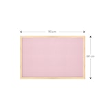 thumbnail of ALLBoards Tableau en Liège Rose Pastel avec Cadre en Bois 90x60cm