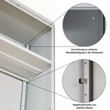 thumbnail of PROREGAL Stahlschrank BEE mit 6 lackierten Fachböden | HxBxT 195x92x60cm | Grau-Schwarz | Werkstattschrank Werkzeugschrank Aktenschrank
