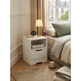 thumbnail of Nachtkonsole WL5.700 31x43x31cm Weiß Matt 1 Schublade und Ablagefach, Weisse Nachtkommode mit Stauraum, Nachttisch Schlicht Modern, Nachtschränkchen