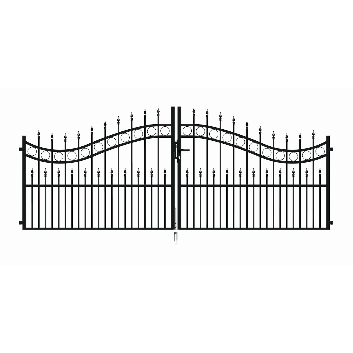 Alberts 510145 Doppeltor Bordeaux mit Zubehör, mattschwarz, Breite 337 cm, Höhe 131 cm