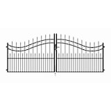 thumbnail of Alberts 510145 Doppeltor Bordeaux mit Zubehör, mattschwarz, Breite 337 cm, Höhe 131 cm