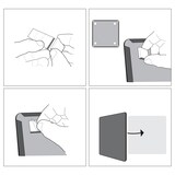 thumbnail of Nobo Magnetisches Whiteboard Mini für Tisch oder Wand QB05442ASTD Lackierter Stahl Farbiger Dünner Rahmen 280 x 360 mm Weiß