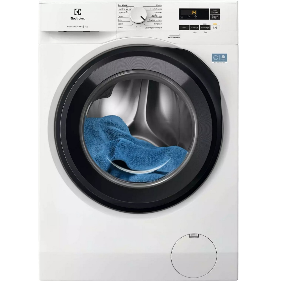 ELECTROLUX lave-linge frontal 8kg 1400 tours/min blanc EW6FI6834BA