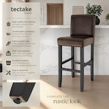 thumbnail of tectake Barkruk van kunstleer - 6-delige set bruin