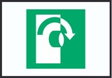 thumbnail of Zum Öffnen im Uhrzeigersinn drehen Symbol A4 (210x297mm) Schild