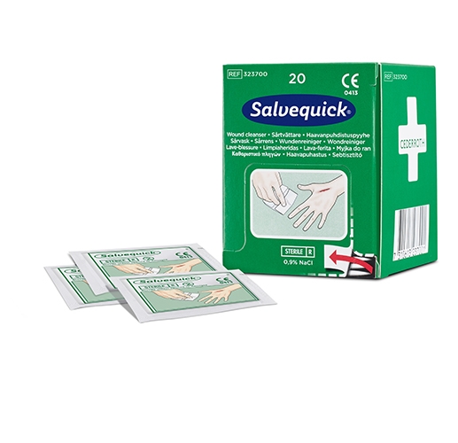 20 Cederroth Wipes Salvequick Wundreiniger refill für erste Hilfe Station REF 490920