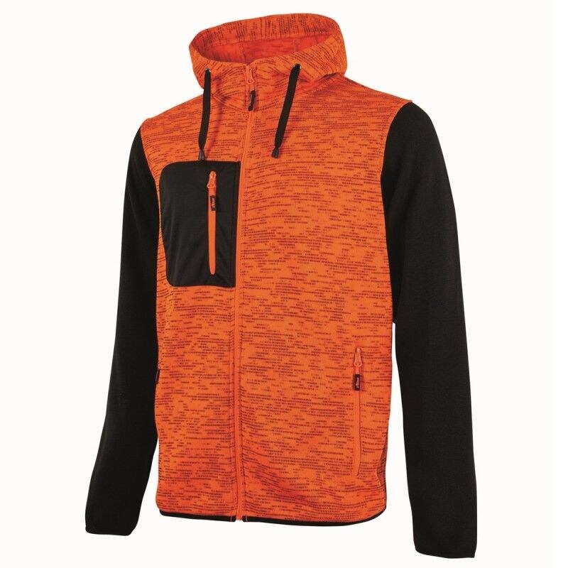 U-Power - Sweat-shirt orange zippé RAINBOW Orange Taille L