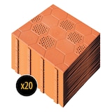 thumbnail of Artplast - Set di 20 Piastrelle in Plastica per Pavimenti Esterni 39x39x2,5 cm (totale: 3 m²) in Terracotta Collezione EASY
