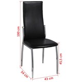 thumbnail of vidaXL Eetkamerstoelen 2 st kunstleer zwart