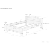 thumbnail of Doppelbett stabiles Hotelbett 140x200 Futonbett Bettrahmen Massivholzbett 60.37-14oR