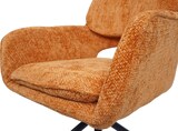 thumbnail of 2er-Set Esszimmerstuhl HWC-N74, Küchenstuhl, drehbar Auto-Return, Stoff Chenille (490g/m²) Öko-Tex ~ ocker-gelb