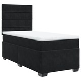 thumbnail of vidaXL Boxspringbett mit Matratze Schwarz 100x200 cm Samt