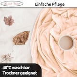 thumbnail of Kuscheldecke Beige 220x240 cm Wolldecke Fleece extra weiche Wohndecke Sofa