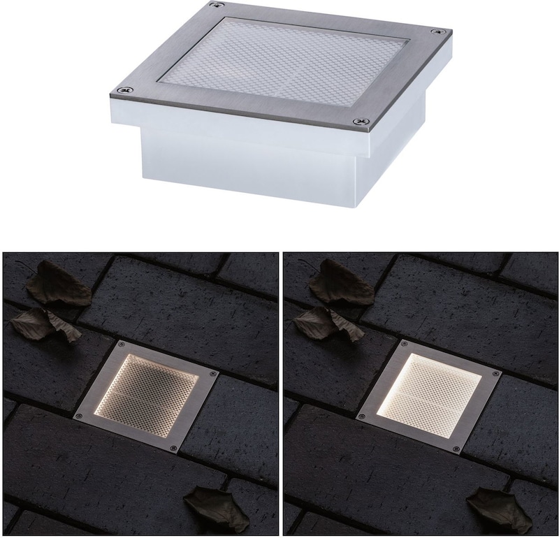 Un luminaire carré encastré d\'extérieur.