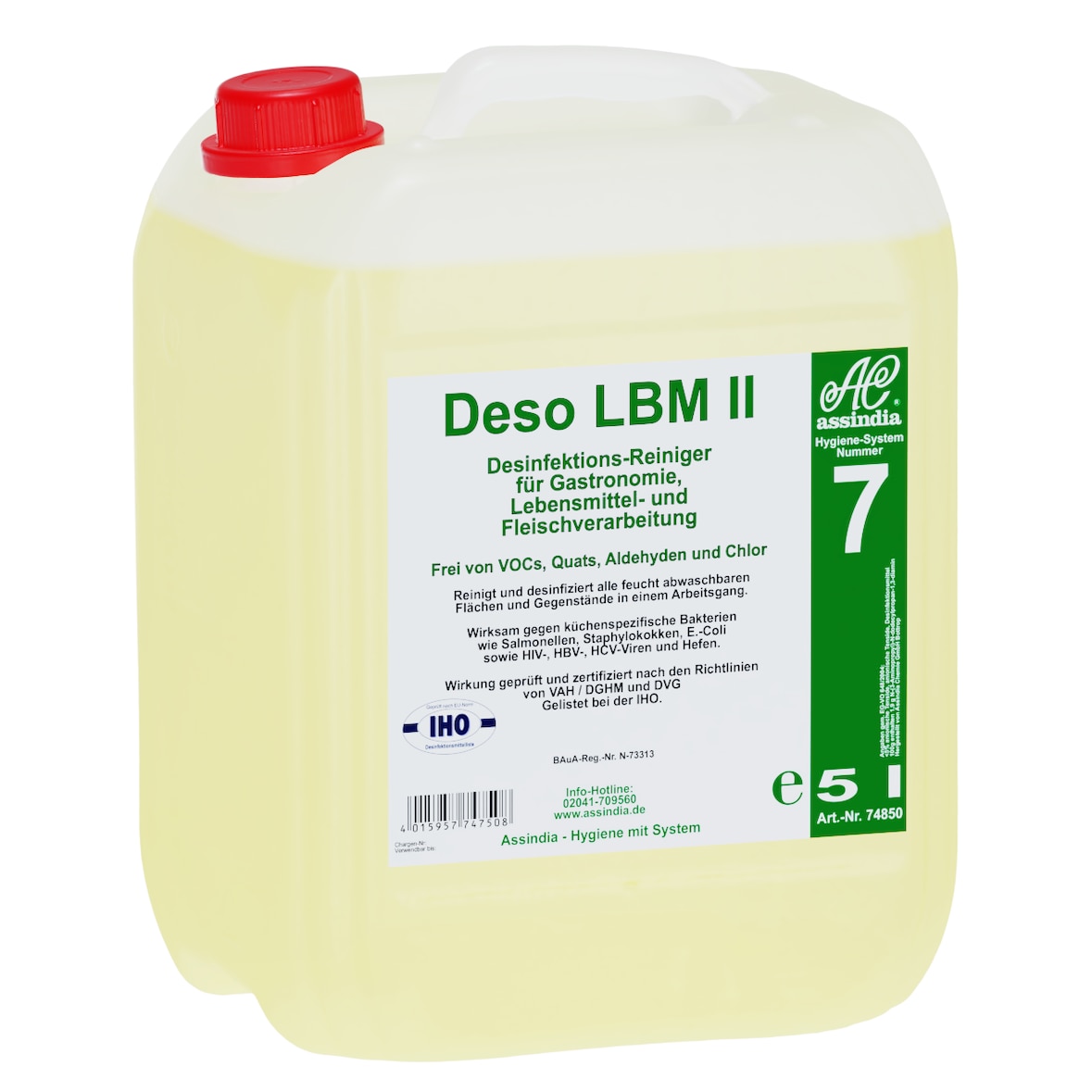 Assindia Deso LBM II Desinfektionsreiniger 5l