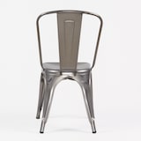 thumbnail of Lot de 4 chaises en métal brut aspect galvanisé - Style industriel