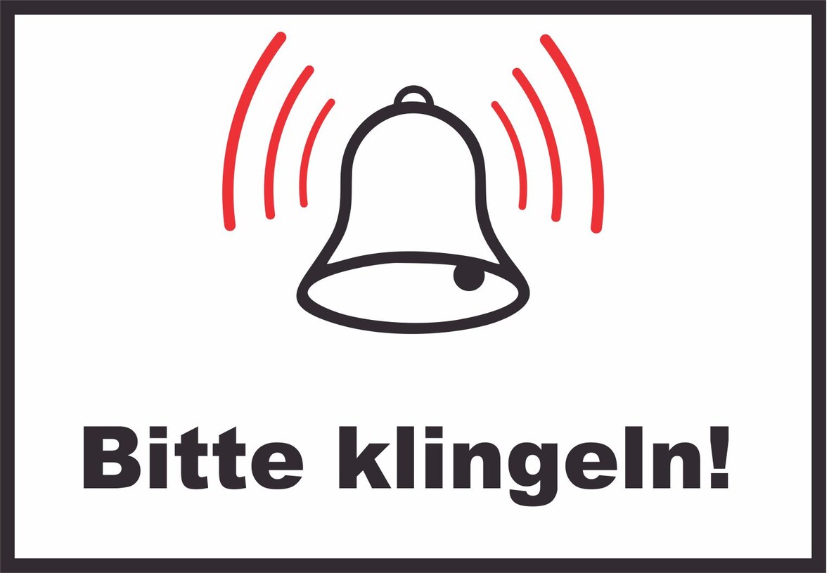 Bitte klingeln Schild A3 (297x420mm)