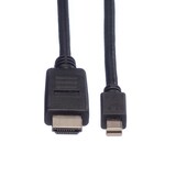 thumbnail of ROLINE Mini DisplayPort Kabel, Mini DP-HDTV, ST/ST, schwarz, 3 m