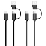 thumbnail of Speedlink STREAM Play & Charge USB-C/A to USB-C Cable Set - for PS5/Xbox Series X/S/Switch 2/Switch/OLED/Lite, black