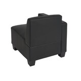 thumbnail of Painel lateral modular direito, cadeirão com apoio de braços Lyon, imitação de pele ~ preto