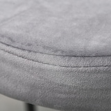thumbnail of Esszimmerhocker Set 4 stapelbar 42x42x46 cm mit gepolstertem Sitz in Samtoptik Dunkelgrau, Stahlgestell pulverbeschichtet für Küche und Essbereich