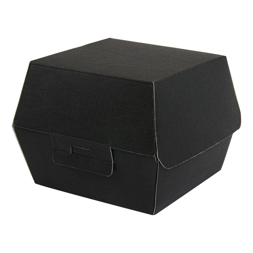 Garcia de Pou 500 Unités - Boîtes Hamburger 'Thepack' 230 G/M2 13X12,5X9 Cm (M) Noir Carton Ondulé Nano-Micro