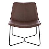 thumbnail of SVITA RON Loungesessel Cocktailsessel Clubsessel ohne Armlehnen Metall-Gestell Leder-Optik Braun