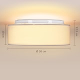 thumbnail of Monzana Deckenlampe Stoff 30 cm Weiß 1-flammig E27 Deckenleuchte Wohnzimmer Schlafzimmer Stoffdeckenlampe