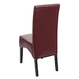 thumbnail of Cadeira de sala de jantar Latina, cadeira de cozinha Cadeira, couro ~ vermelho, pernas escuras