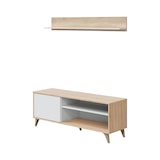 thumbnail of Dmora Mobile porta TV Mesa, Credenza per televisione da soggiorno con 1 anta, Supporto TV da salotto, Madia di design, 135x40h50 cm, Rovere