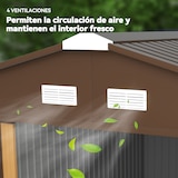 thumbnail of Outsunny cobertizo de jardín 340x386x200 cm 12,4 m²  caseta de metal para almacenamiento de herramientas con puertas correderas y ventilaciones