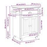 thumbnail of vidaXL Keukentrolley BODO 72x45x80 cm wit