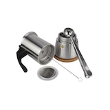 thumbnail of Milu 6598 Espressokoker set van roestvrij staal (6-delig) 6 kopjes, geschikt voor alle soorten kookplaten, incl inductiekookplaten - met veel extra's