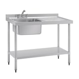 thumbnail of Vogue Einzelspüle Edelstahl Abtropffläche Rechts 1200Mm