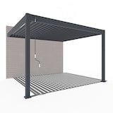 thumbnail of Weide Deluxe | Wand Pergola | Voll Aluminium | 3,6 x 4 M | Lamellendach anthrazit